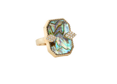 Moonflower Abalone Ring