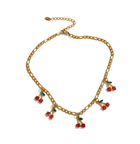 Cherry Drop Necklace - Vie Jewelry