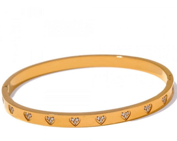 Lunelle Heart Bangle - Vie Jewelry