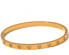 Lunelle Heart Bangle - Vie Jewelry