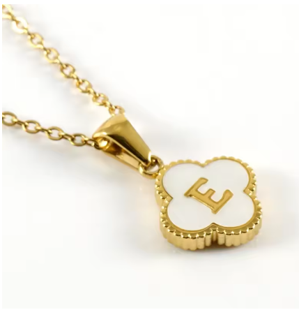 Fortuna Initial Clover Necklace - Vie Jewelry