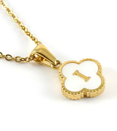 Fortuna Initial Clover Necklace - Vie Jewelry