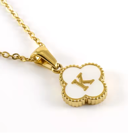 Fortuna Initial Clover Necklace - Vie Jewelry