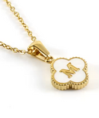 Fortuna Initial Clover Necklace - Vie Jewelry