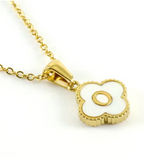 Fortuna Initial Clover Necklace - Vie Jewelry