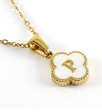 Fortuna Initial Clover Necklace - Vie Jewelry