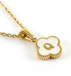 Fortuna Initial Clover Necklace - Vie Jewelry