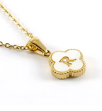 Fortuna Initial Clover Necklace - Vie Jewelry