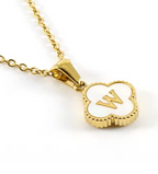 Fortuna Initial Clover Necklace - Vie Jewelry