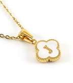 Fortuna Initial Clover Necklace - Vie Jewelry