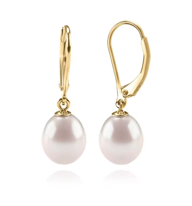 Luna Drop Pearl Earrings