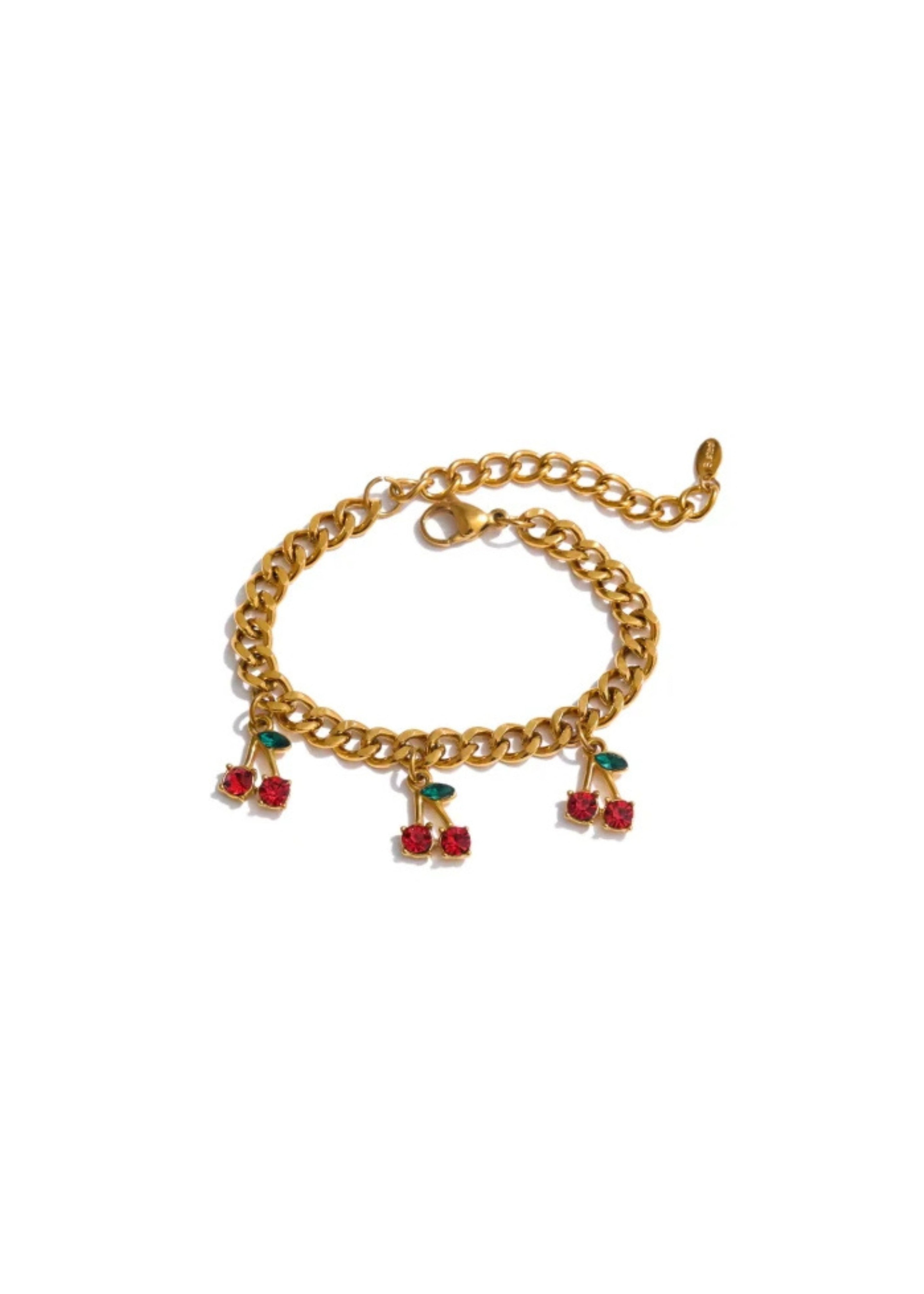 Cherry Drop Bracelet - Vie Jewelry